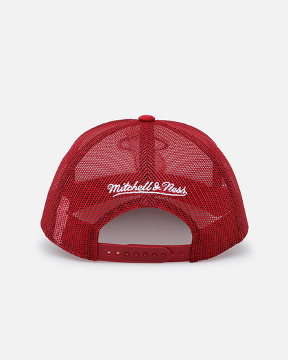 Mitchell & Ness Miami Heat Team Foam Trucker Snapback Red/White