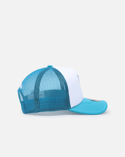 Mitchell & Ness Charlotte Hornets Logo Foam Trucker Snapback Teal/White
