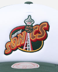Mitchell & Ness Seattle SuperSonics Team Foam Trucker Snapback Green/White