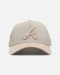 New Era Atlanta Braves 'Cream Suede' 9FORTY A-Frame Strapback Stone/Oatmilk
