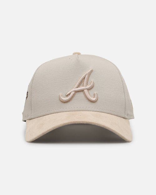New Era Atlanta Braves 'Cream Suede' 9FORTY A-Frame Strapback Stone/Oatmilk