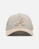 New Era Atlanta Braves 'Cream Suede' 9FORTY A-Frame Strapback Stone/Oatmilk