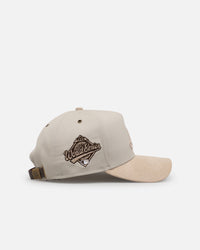 New Era Atlanta Braves 'Cream Suede' 9FORTY A-Frame Strapback Stone/Oatmilk