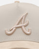 New Era Atlanta Braves 'Cream Suede' 9FORTY A-Frame Strapback Stone/Oatmilk