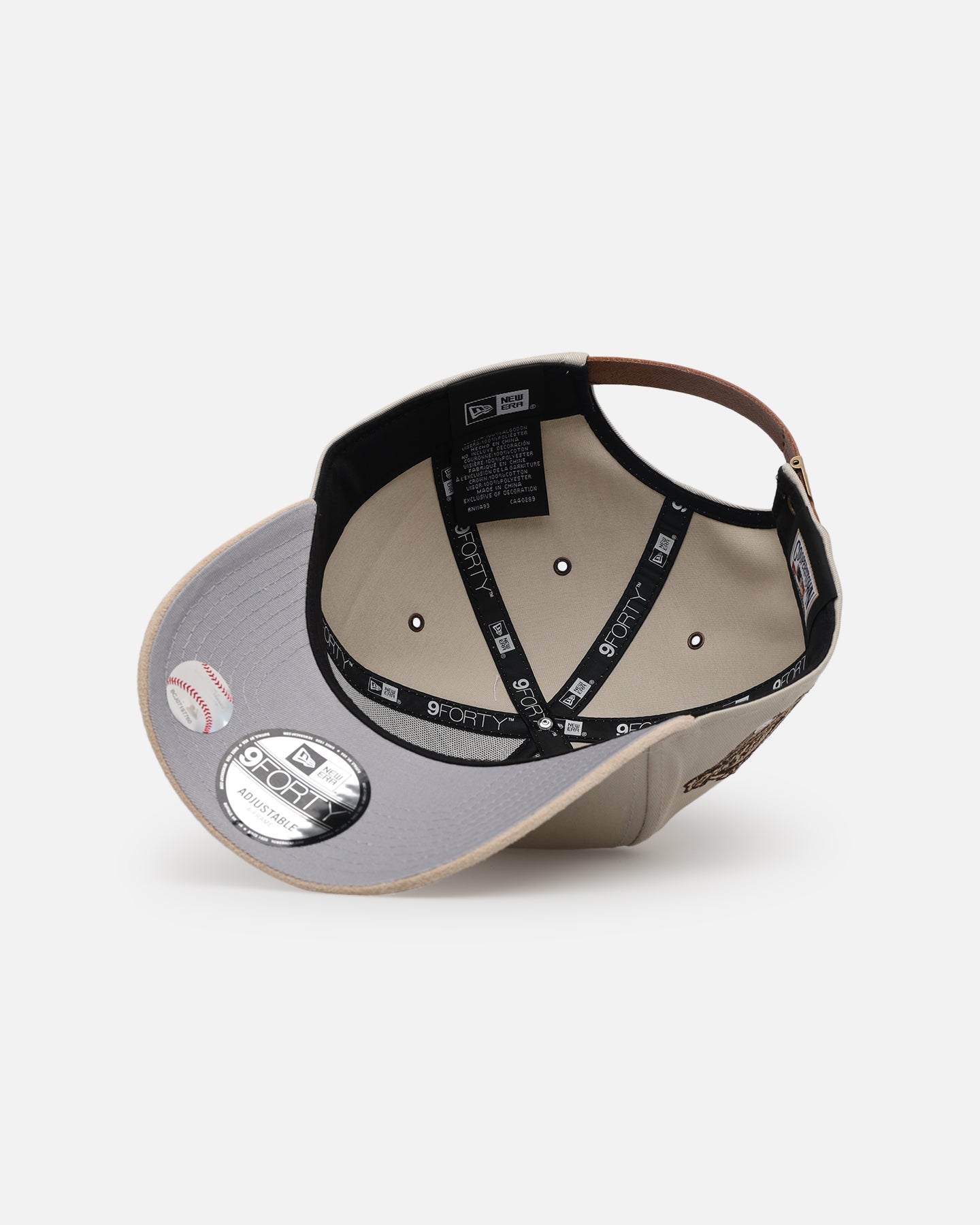 New Era Atlanta Braves 'Cream Suede' 9FORTY A-Frame Strapback