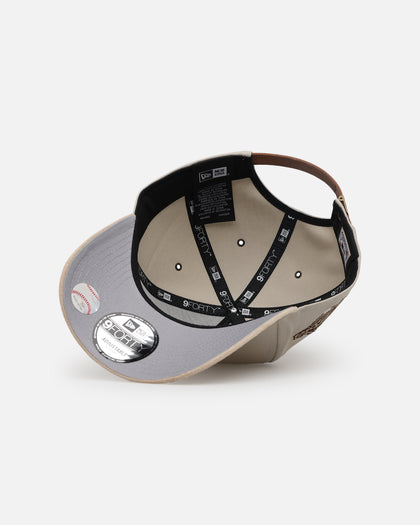 New Era Atlanta Braves 'Cream Suede' 9FORTY A-Frame Strapback Stone/Oatmilk