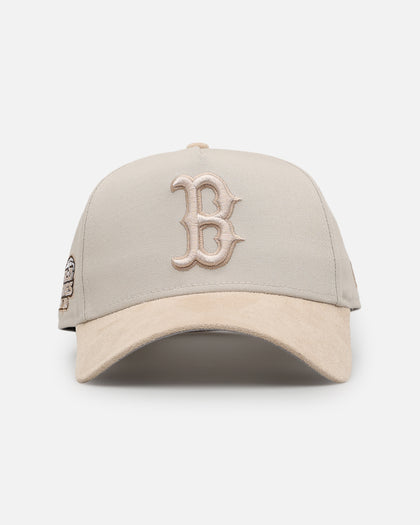 New Era Boston Red Sox 'Cream Suede' 9FORTY A-Frame Strapback Stone/Oatmilk