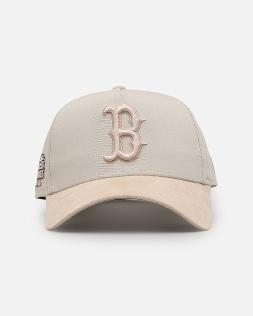 New Era Boston Red Sox 'Cream Suede' 9FORTY A-Frame Strapback Stone/Oatmilk