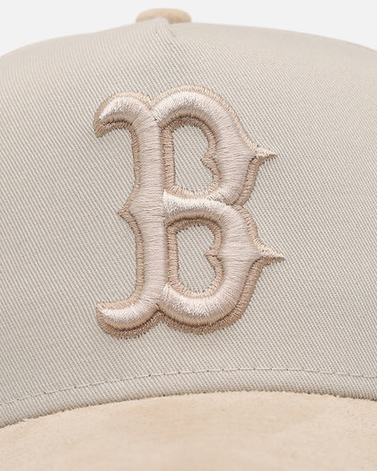 New Era Boston Red Sox 'Cream Suede' 9FORTY A-Frame Strapback Stone/Oatmilk