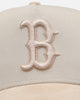 New Era Boston Red Sox 'Cream Suede' 9FORTY A-Frame Strapback Stone/Oatmilk