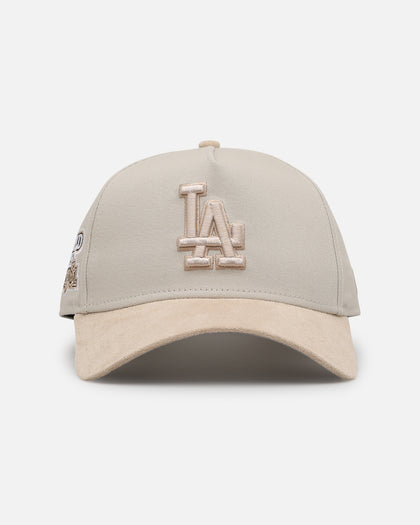 New Era Los Angeles Dodgers 'Cream Suede' 9FORTY A-Frame Strapback Stone/Oatmilk