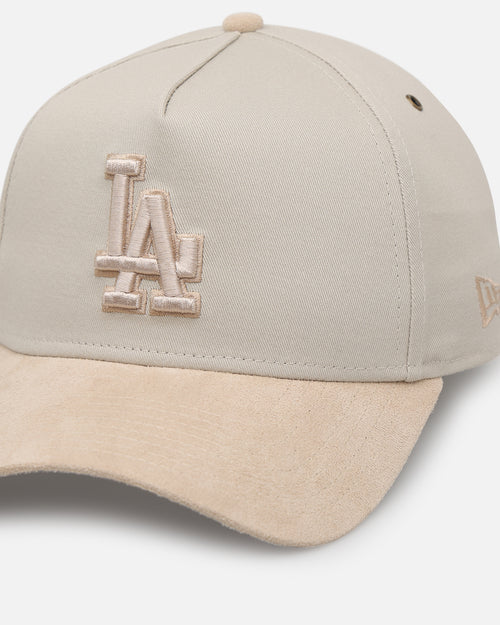 New Era Los Angeles Dodgers 'Cream Suede' 9FORTY A-Frame Strapback Stone/Oatmilk