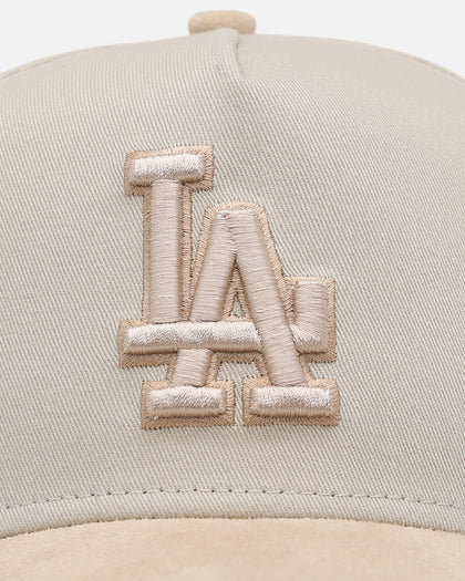 New Era Los Angeles Dodgers 'Cream Suede' 9FORTY A-Frame Strapback Stone/Oatmilk