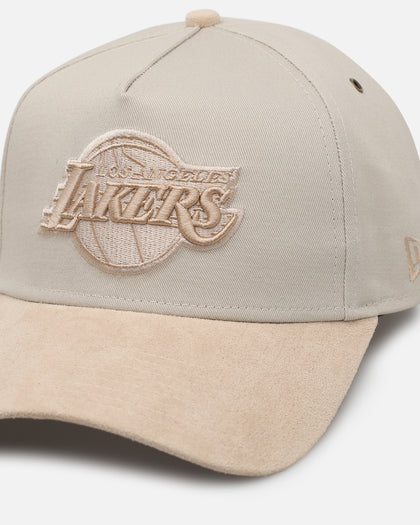 New Era Los Angeles Lakers 'Cream Suede' 9FORTY A-Frame Strapback Stone/Oatmilk