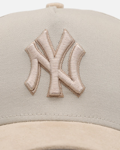 New Era New York Yankees 'Cream Suede' 9FORTY A-Frame Strapback Stone/Oatmilk