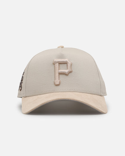 New Era Pittsburgh Pirates 'Cream Suede' 9FORTY A-Frame Strapback Stone/Oatmilk