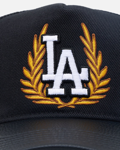 Pro Standard Los Angeles Dodgers Fast Lane Logo Wool Trucker Strapback Black