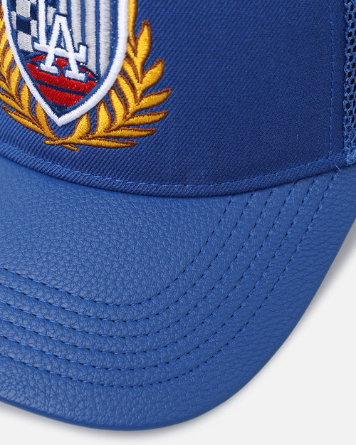 Pro Standard Los Angeles Dodgers Fast Lane Logo Wool Trucker Strapback Blue