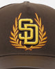 Pro Standard San Diego Padres Fast Lane Logo Wool Trucker Strapback Brown