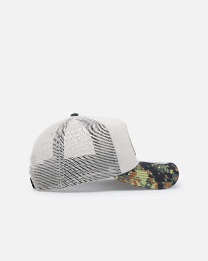 New Era Inter Miami CF "Camo Visor" 9FORTY A-Frame Trucker Snapback Stone/Olive