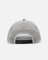 New Era Los Angeles Football Club "Camo Visor" 9FORTY A-Frame Trucker Snapback Stone/Olive