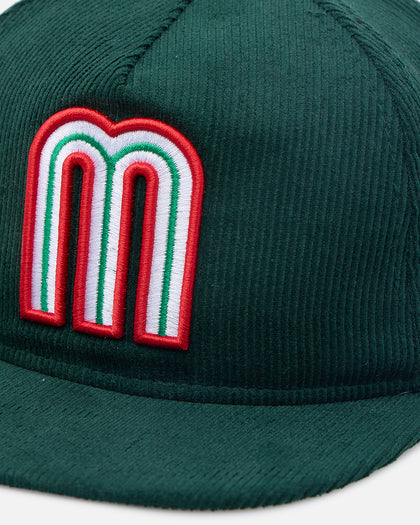 New Era Mexico National Baseball Team 'Mexican Cord Golfer' Corduroy Golfer Snapback Green