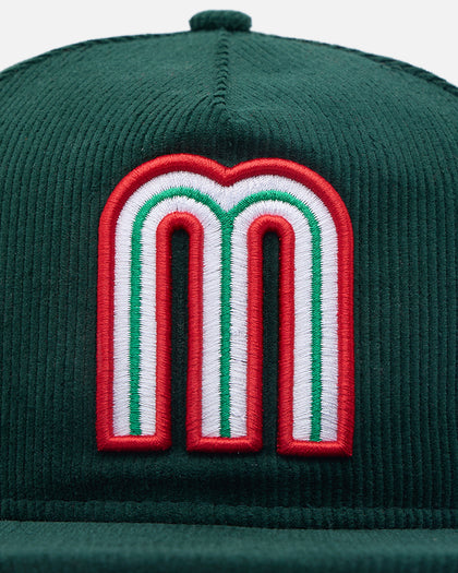 New Era Mexico National Baseball Team 'Mexican Cord Golfer' Corduroy Golfer Snapback Green