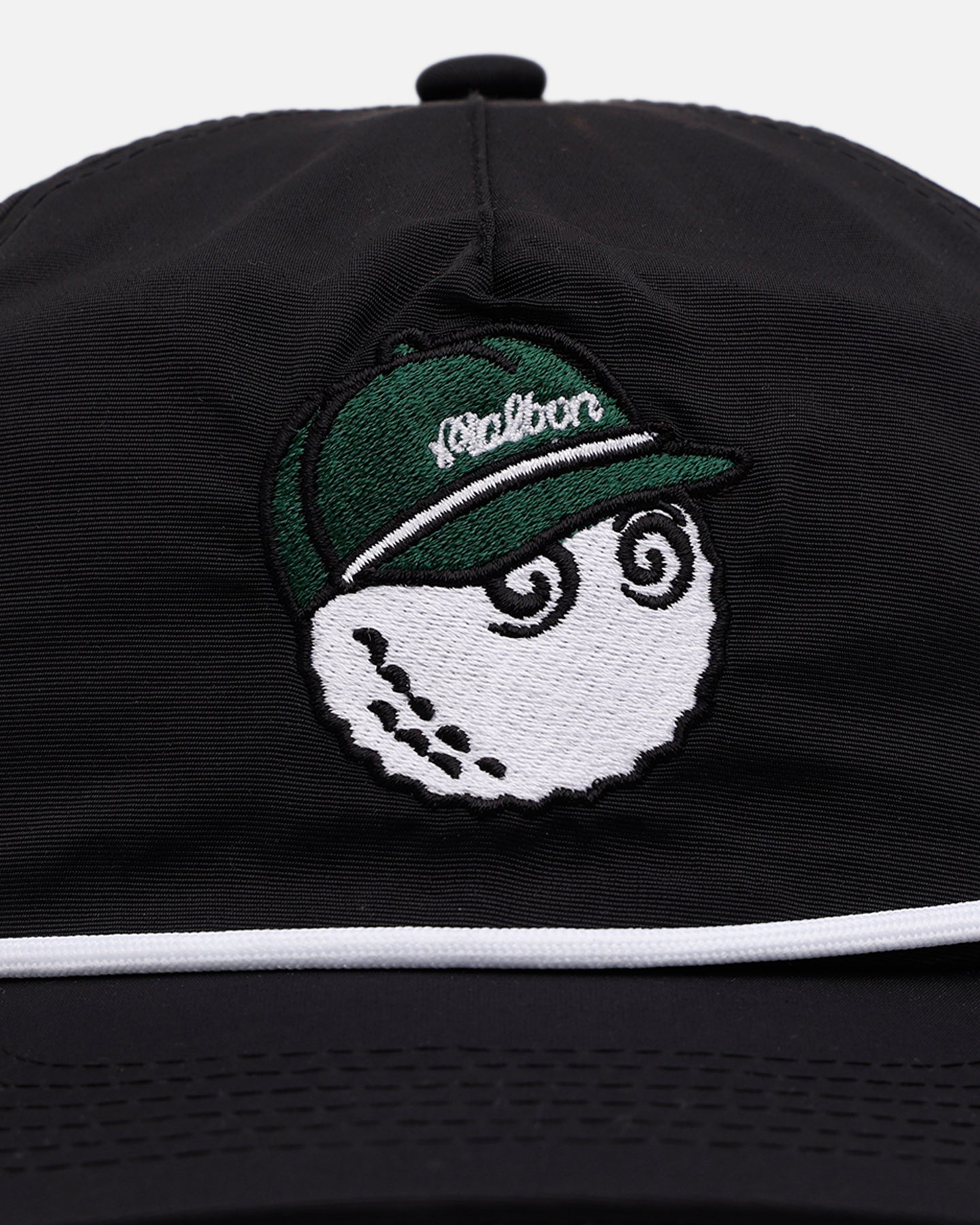 Malbon Nylon Structured Rope Snapback Black/White | Culture Kings US
