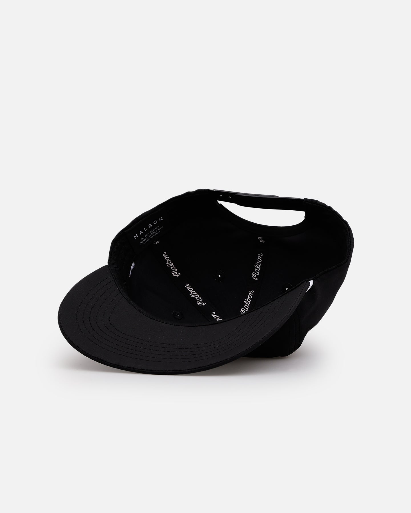 Malbon Nylon Structured Rope Snapback Black/White | Culture Kings US