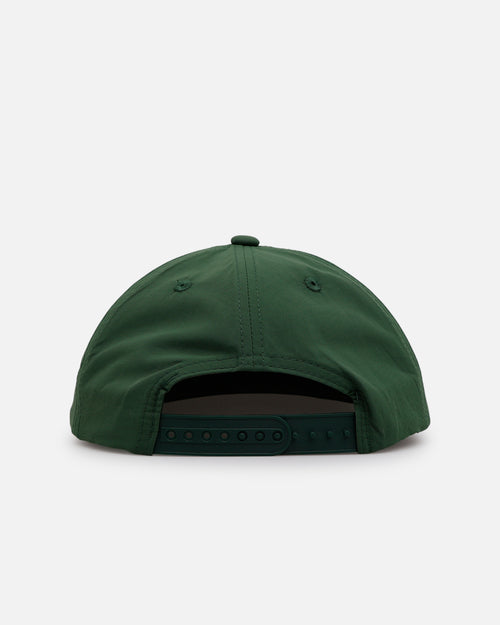 Malbon Nylon Structured Rope Snapback Evergreen/White