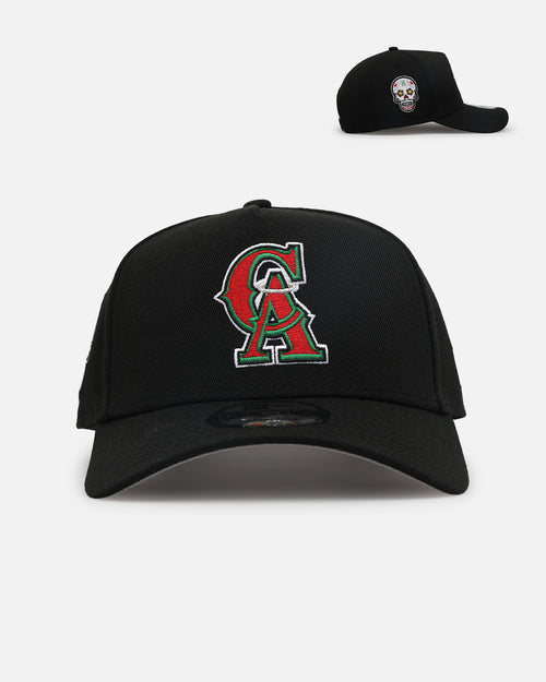 New Era California Angels 'Sugar Skull Side Patch' 9FORTY A-Frame Snapback Black/Red/Green