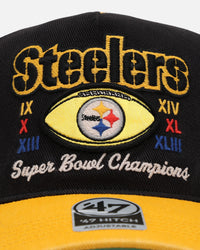 47 Brand Pittsburgh Steelers 'NFL Trophy Case' Premium Hitch Snapback Black/Yellow
