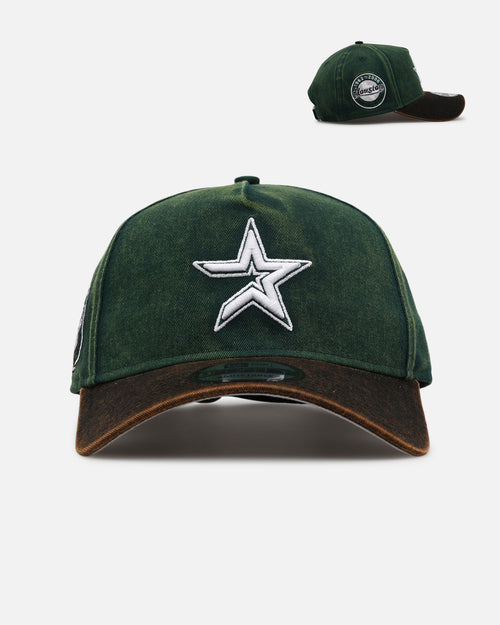 New Era Houston Astros 'Washed Green' 9FORTY A-Frame Strapback Green/Black