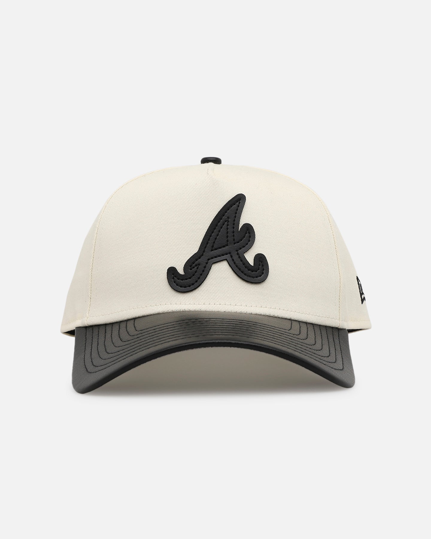 New Era Atlanta Braves 'Leather Visor' 9FORTY A-Frame Snapback