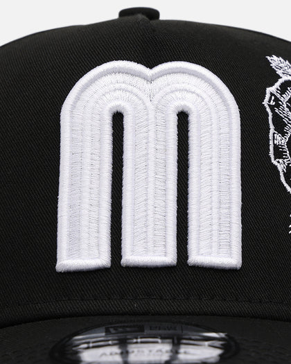 New Era Mexico National Baseball Team 'Ornate Rose' 9FORTY A-Frame Snapback Black/White