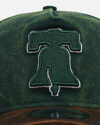 New Era Philadelphia Phillies 'Washed Green' 9FORTY A-Frame Strapback Green/Black
