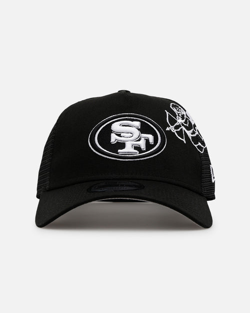 New Era San Francisco 49ers 'Cherub Trucker' 9FORTY A-Frame Trucker Snapback Black/White