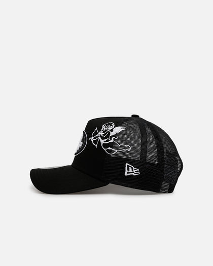 New Era San Francisco 49ers 'Cherub Trucker' 9FORTY A-Frame Trucker Snapback Black/White