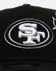 New Era San Francisco 49ers 'Cherub Trucker' 9FORTY A-Frame Trucker Snapback Black/White