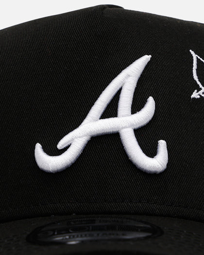 New Era Atlanta Braves 'Cherub Trucker' 9FORTY A-Frame Trucker Snapback Black/White