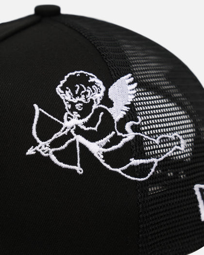 New Era Los Angeles Dodgers 'Cherub Trucker' 9FORTY A-Frame Trucker Snapback Black/White