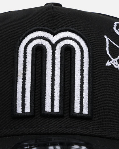 New Era Mexico National Baseball Team 'Cherub Trucker' 9FORTY A-Frame Trucker Snapback Black/White