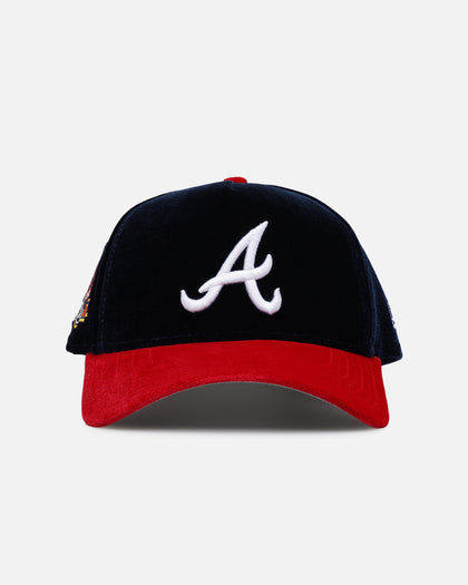 New Era Atlanta Braves 'Velvet Official Team Color' 9FORTY A-Frame Snapback Navy/Red