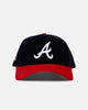 New Era Atlanta Braves 'Velvet Official Team Color' 9FORTY A-Frame Snapback Navy/Red