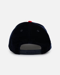 New Era Atlanta Braves 'Velvet Official Team Color' 9FORTY A-Frame Snapback Navy/Red