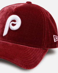 New Era Philadelphia Phillies 'Velvet Official Team Color' 9FORTY A-Frame Snapback Burgundy
