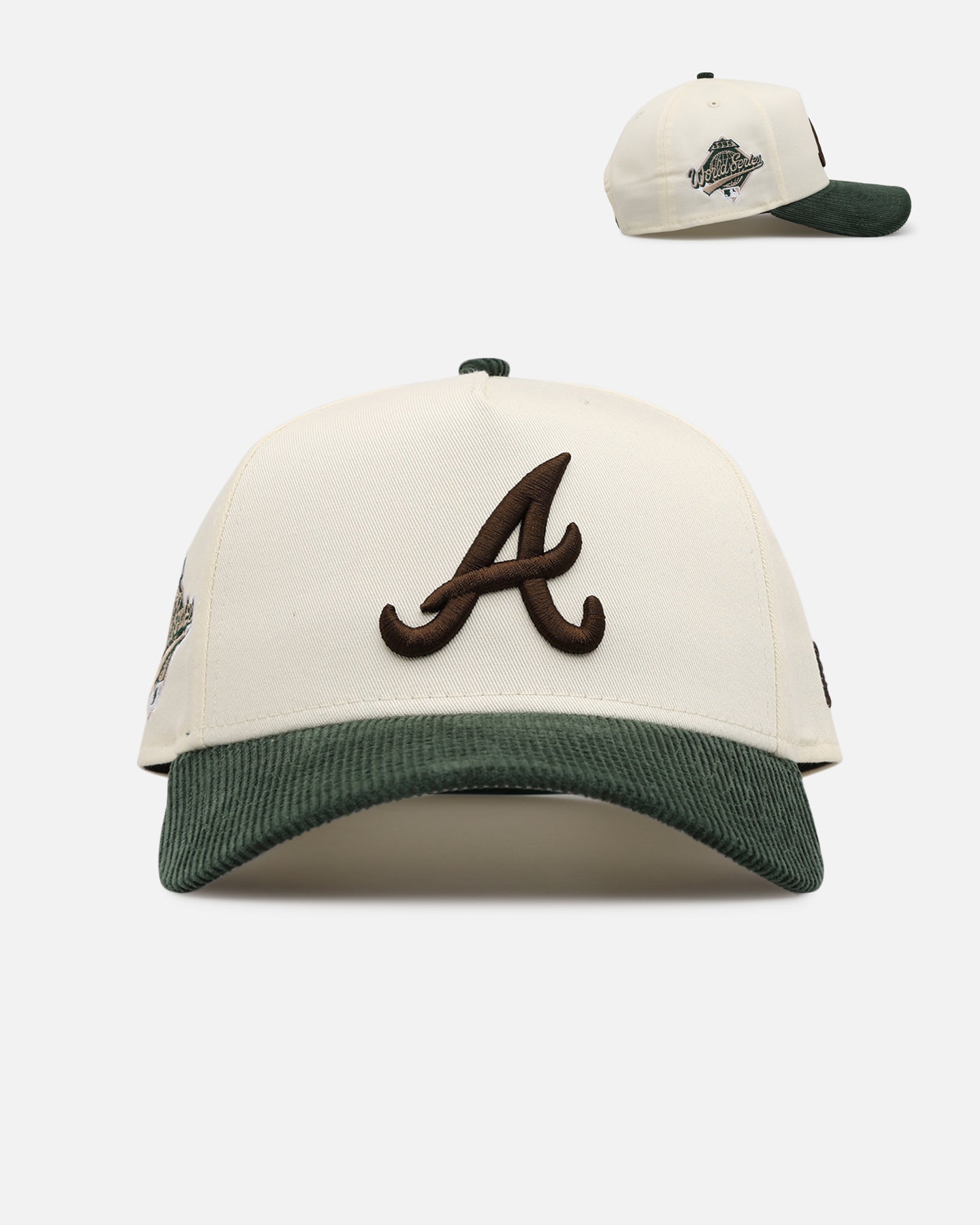 New Era Atlanta Braves 'Chrome White Green' Corduroy Visor 9FORTY