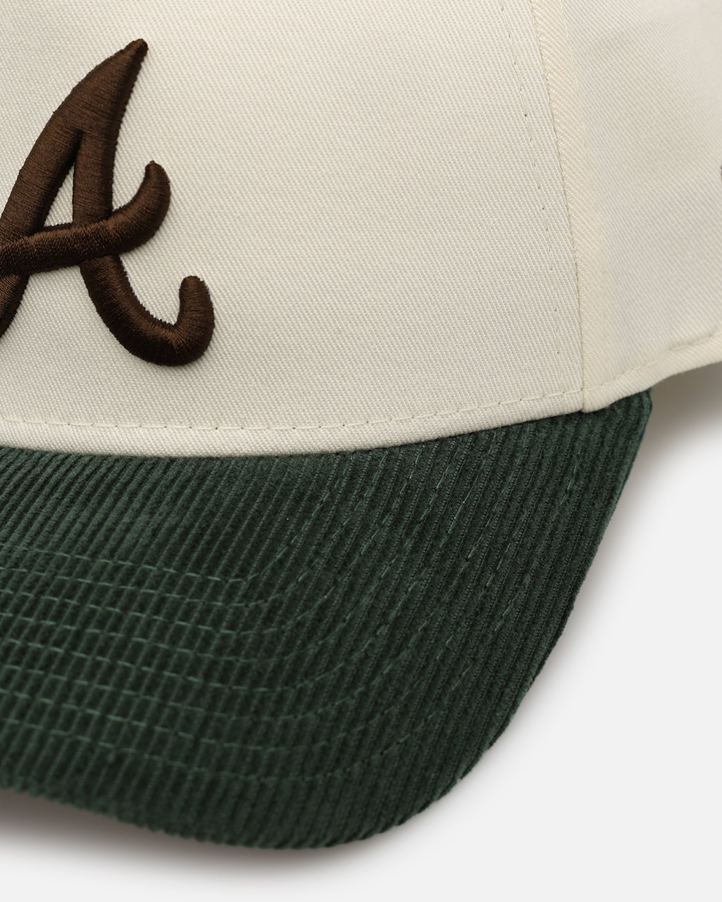 New Era Atlanta Braves 'Chrome White Green' Corduroy Visor