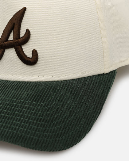 New Era Atlanta Braves 'Chrome White Green' Corduroy Visor 9FORTY A-Frame Snapback Chrome