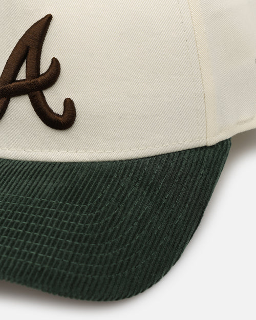 New Era Atlanta Braves 'Chrome White Green' Corduroy Visor 9FORTY A-Frame Snapback Chrome